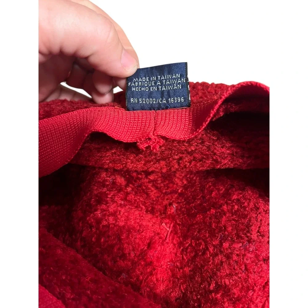 Crazy Horse Liz Claiborne Red Boucle Knit Bucket Hat Vintage Textured Cloche